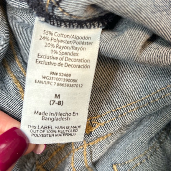 Wonder Nation Girls Distressed Blue Jeggings, size medium (7/8) - Picture 7 of 8